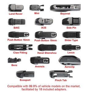 Spazzole Tergicristallo Kction di Alta Qualità con 18 Adattatori a Baionetta per il 99% dei Veicoli, <span class=keywords><strong>Tergicristalli</strong></span> Senza Telaio - Product Image 3