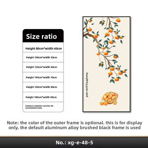 Nuova Decorazione Murale in Stile Cinese con Piante e Fiori 'Tutto Va Come Vuoi', Ispirata al Feng Shui, per Ingresso - Product Image 5