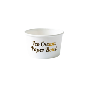 Gobelets à crème glacée biodégradables de qualité alimentaire, à simple paroi, imperméables, avec revêtement PE, bols à crème glacée personnalisables avec logo - Product Image 1