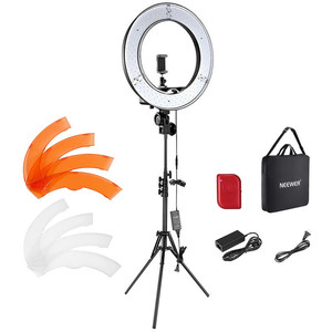 Pour <span class=keywords><strong>NEEWER</strong></span> professionnel 18 pouces 55W 5600K CRI95 support réglable à intensité variable pour la photographie Kit d'éclairage annulaire LED - Product Image 1