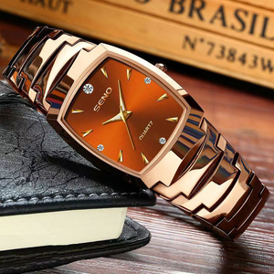 Reloj de Cuarzo para Hombre, Cuadrado, de Acero de Tungsteno, Resistente al Agua, de Marca - Product Image 4