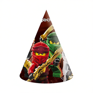 Gorros de Fiesta Ninjago, Gorros de Papel Novedosos para Cumpleaños, Impresión a 6 Colores, 6 Piezas - Product Image 1