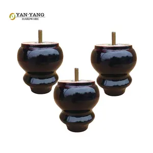 Yanyang nhà máy 10cm gỗ sofa chân đen đồ nội thất bằng gỗ chân và gỗ cho đồ nội thất phần