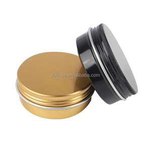 Exquisitas latas de metal de cuello ancho de colores 30 g 60 g 1 onza 2 Oz 30 ml tarro de aluminio negro mate de oro rosa latas de lujo con tapas - Product Image 3
