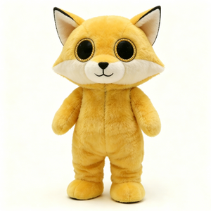Mochila de Peluche de Zorro Amarillo Personalizada, Diseño de Ojos Grandes, Relleno de Algodón PP, Unisex, Talla 51cm-99cm - Product Image 2