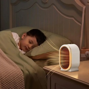 เครื่องทำความร้อนไฟฟ้าแบบตั้งโต๊ะ PTC สำหรับใช้ในบ้าน สำนักงาน ห้องนอน พกพาสะดวก ให้ความอบอุ่นเงียบ ป้องกันความร้อนเกิน พร้อมพัดลมเป่าลมร้อน - Product Image 2