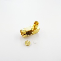 Conector Coaxial RF SMA Macho de 50 ohmios en Ángulo Recto para Cable de 0.141''