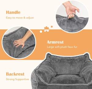 <span class=keywords><strong>Canapé</strong></span> pouf géant en tissu convertible très populaire avec accoudoirs, <span class=keywords><strong>canapé</strong></span> confortable et paresseux pour la chambre <span class=keywords><strong>à</strong></span> coucher et le salon - Product Image 4