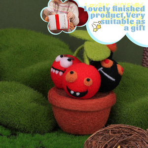 Bestseller Wollfilz Poke Musik Neue Monster Topfpflanze Serie Dekorative Blumen Pflanzen Englisch Video Tutorial - Product Image 6