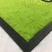 Tapis de porte professionnel personnalisé avec logo, réversible, tufté, à boucles, lavable, design puzzle, imprimé publicitaire pour hôtel