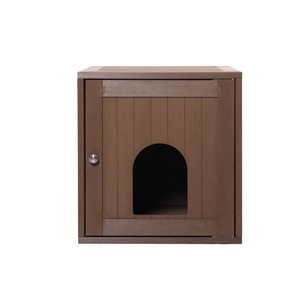 Mobilier pour animaux de compagnie : Cabane pour chat en bois fermée, enclos pour litière et toilettes pour chat, pour salon - Product Image 6