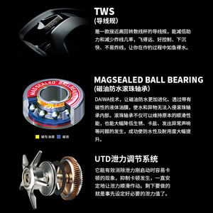รอกเบทคาสติ้ง Daiwa Hrf Tw Pe Sp รุ่น 100Xh อัตราทดเกียร์ 8.5 สำหรับมือขวา เหมาะสำหรับตกปลาแบส ใช้ในแม่น้ำ ผลิตจากอลูมิเนียมอัลลอย - Product Image 3