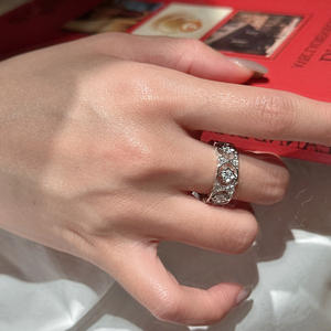 แหวนเงินแท้ S925 รูปดาวหกแฉก สไตล์โบราณ ดีไซน์เฉพาะตัว ประดับฝังแบบทันสมัย เรียบง่าย สง่างาม ดูมีระดับ แบบโปร่ง - Product Image 2