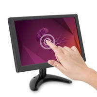 Monitor Táctil Compatible con Sistema Linux Ubuntu 24, Pantalla IPS de 10 Pulgadas, Resolución 1080P Full HD
