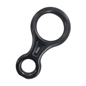 Expédition rapide Noir 8 Anneaux En Aluminium Descendeur 35KN Dispositif D'assurage Rope Grab pour Rappel Équipement De Protection Contre Les Chutes - Product Image 1