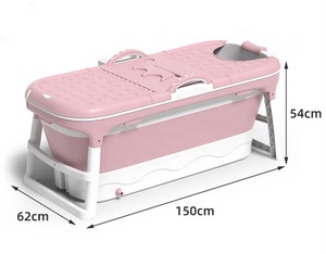 <span class=keywords><strong>Bañera</strong></span> de Hidromasaje Portátil Grande de 150 cm, <span class=keywords><strong>Bañera</strong></span> Plegable de Plástico PP para Adultos - Product Image 6