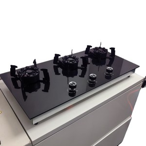 Table de cuisson à gaz GPL encastrable à trois brûleurs, turbo, avec dessus en verre, économie d'énergie, allumage électronique par impulsion, usage domestique, vente en gros - Product Image 5