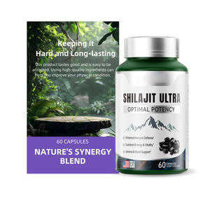 Kapsul Shilajit Label Pribadi OEM Suplemen Herbal Shilajit 60 Kapsul Pengatur Energi Dewasa - Product Image 2