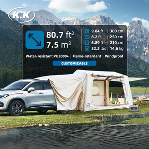 Kawagebo <span class=keywords><strong>Kamp</strong></span> (KK) 9.8' X 8.2' Gonflable 7.5 ㎡   Tente de camping multifonctionnelle pour coffre de voiture en Oxford gonflable - Product Image 1