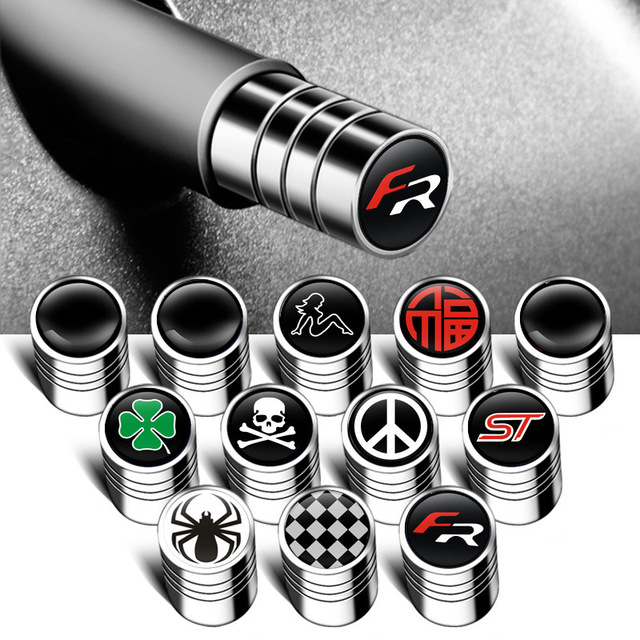 DAOQUAN High Quality Personalized Car Logo Tire Valve Cap Protectors Dustproof Air Cap Covers for Cars Motorcycles Inner Valve