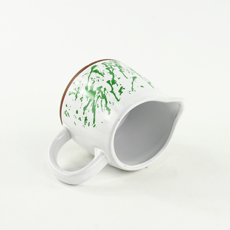 Moderne Printemps Série En Céramique grès cérame Imprimé Vert pot à Lait Pichet Crémier tasse