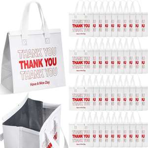 Bolsa de Entrega de Comida para Llevar Impresa Personalizada, Bolsa de Transporte de Tela No Tejida con Fondo Ancho para Restaurante, Catering, Embalaje de Cajas de Pastel - Product Image 1