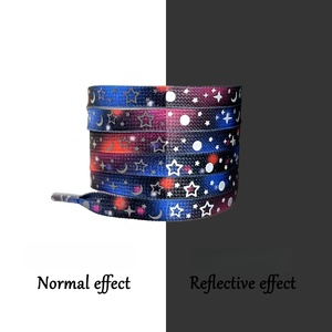 Nouveau <span class=keywords><strong>AF1</strong></span> All-Match Hommes Femmes Toile Réfléchissante Étoile Galaxie Lumineux Imprimé Coloré 8mm Polyester Lacets - Product Image 4