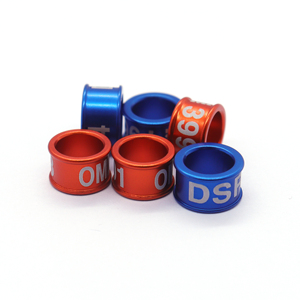 Anillos de Paloma de 7mm Anillos de pata de paloma en blanco de aluminio Anillos de pie de pájaro de entrenamiento de carrera de identificación - Product Image 1