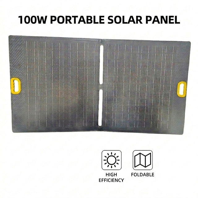 Hot Selling 100W Foldable Solar Panel Kit Portable Power Station Compatible for RV Camping Home Energy Storage