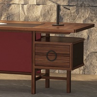 Nouvelle table de réception de style chinois, bureau d'écriture en bois massif, surface en bois, bureau d'ordinateur domestique, bureau de bureau haut de gamme avec tiroir