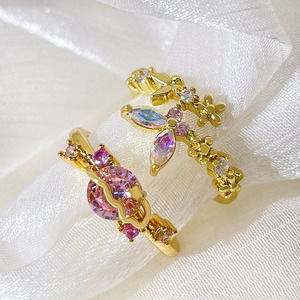 Hot Sale Colorful Butterfly Cubic Zirconia <b>Ring</b> Women Jewelry <b>Open</b> Adjustable Trendy Flower Butterfly <b>Rings</b> - Product Image 4