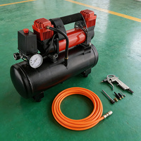 Compresseur d'air portable à piston silencieux sans huile 8L/24L/50L 220V CA refroidi par air 20kg avec garantie 1 an pour gonflage de pneus et pulvérisation
