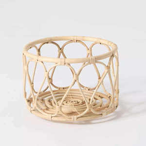 Panier rond en rotin de qualité supérieure avec design en boucle – Décoration et organisation de la maison durables Fabriqué au Vietnam - Product Image 2