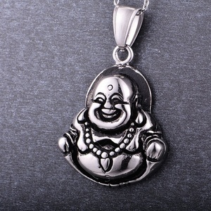 Nouveau Pendentif Bouddha Hip-hop pour Hommes, Collier en Acier Titane Rétro, Bijou Religieux Bouddhiste Cool, Breloque Bouddha - Product Image 6