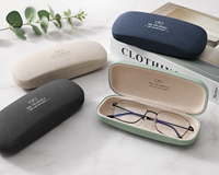 Ensemble d'emballage pour lunettes avec logo personnalisé, boîte cadeau en cuir rigide assortie, chiffon en microfibre pour les marques de chaînes optiques et centres commerciaux