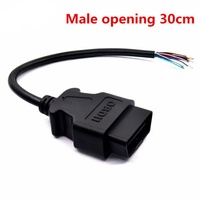 Conector Macho OBD2 de 16 Pines para Adaptador de Extensión ELM327, Cable OBD, OBDII, EOBD, ODB2, Adaptador OBDII de 16 Pines, Cable Hembra