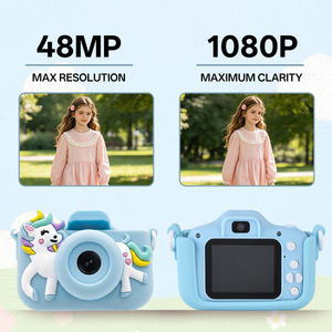 Appareil‑photo jouet numérique enfant double objectif, écran IPS 2,0", <span class=keywords><strong>vidéo</strong></span> 4K HD, zoom 4X, Type‑<span class=keywords><strong>C</strong></span>, carte TF jusqu'à 32 Go - Product Image 4