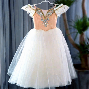 Vestido de <span class=keywords><strong>Ballet</strong></span> Profesional Romántico con Tutú Largo de Tul para Mujeres y Niñas, Vestido de Fiesta de Bailarina, Disfraces de Danza Clásica para Niños, En Stock - Product Image 2