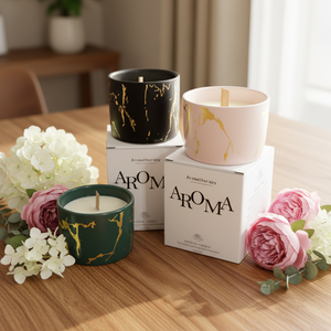 Luxuriöse Aromatherapie-Sojawachskerzen im Keramikgefäß mit Eigenmarke für Hochzeiten, Weihnachten und Heimdekoration - Product Image 4