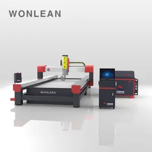 WONLEAN बड़ा आकार पानी जेट कटर मशीन के लिए बिक्री सीएनसी 5 अक्ष वॉटरजेट काटने की मशीन
