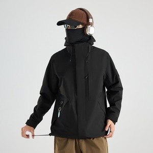 Outdoor <b>Fleece</b> <b>Lined</b> 3 In 1 Windproof <b>Jacket</b> Women Workwear Style Printed Embroidered Text Full Sleeve - Product Image 4