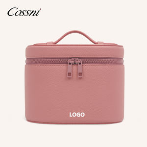 حقيبة مستحضرات تجميل للسفر من COSSNI بتصميم فاخر ومخصص للنساء، منظم مكياج من الجلد للسيدات - Product Image 1