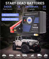 Kit de démarrage de camion portable 3400A chargeur de batterie de voiture 6-1 sortie de compresseur d'air de batterie externe-pour les motos d'urgence