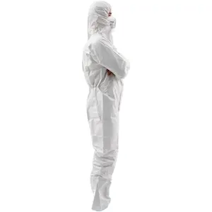 クリーンルームのハズマットスーツカバーオールのための使い捨ての市民服カバーオール分離生物学的安全性
