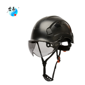 ที่กำหนดเองทำแว่นตาพลาสติกสีดำกลางแจ้งความปลอดภัยก่อสร้างหมวกกันน็อค Abs คนงานเหมืองอุตสาหกรรมที่มีโลโก้ฮาร์ดหมวก - Product Image 1