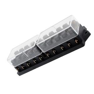 DC <span class=keywords><strong>12V</strong></span>/24V Standard 10A-40A fusibles à faible <span class=keywords><strong>rupture</strong></span> 10 voies ATO/ATC lame fusible boîte couvercle en plastique voiture Circuit fusible bloc support - Product Image 4