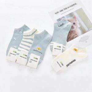 Women No Show Socks Cotton Solid Color Breathable Sweat Absorbing Regular Casual Socks - Product Image 4