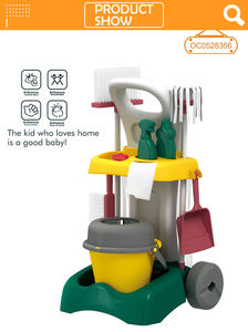 Jouets pour enfants <span class=keywords><strong>balai</strong></span> vadrouille maison outils de nettoyage ensemble enfants semblant jouer avec <span class=keywords><strong>chariot</strong></span> de nettoyage - Product Image 2