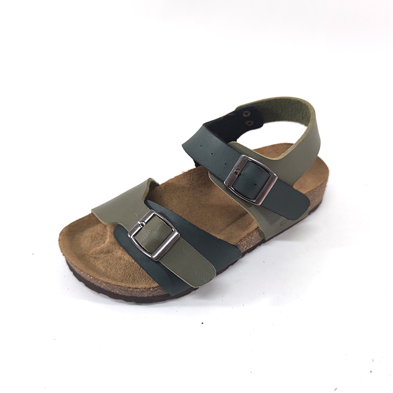 Top Quality Buckle Straps Babies Shoes And Sandals Children Flat Non Slip Cork Kids Summer Sandals
