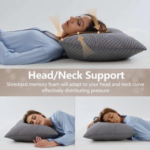Almohadas Enfriamiento Almohadas de espuma viscoelástica para dormir Ajustable Medio Firme Espalda y sueño lateral - Product Image 3